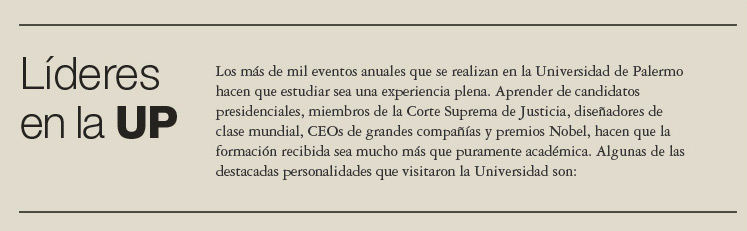 L&iacute;deres en la Universidad de Palermo
