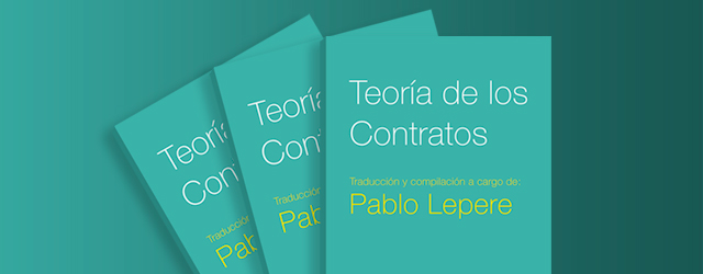 Nuevo libro de la Colección de Ciencias Jurídicas: Teoría de los Contratos