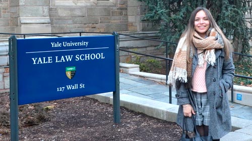 Celeste Elorriaga, alumna de la maestría en Derecho de la UP, realizó un intercambio en Yale Law School