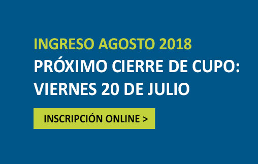 Próximo cierre de cupo: viernes 20 de julio Próximo cierre de cupo: viernes 20 de julio