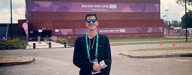 Alejandro Giordano, egresado de Periodismo Deportivo UP, cubrió los JJOO de la Juventud para ESPN Alejandro Giordano, egresado de Periodismo Deportivo UP, cubrió los JJOO de la Juventud para ESPN