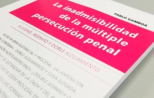 Pablo Gamboa, graduado de la Maestría en Derecho con orientación en Derecho Penal UP publicó su tesis de maestría