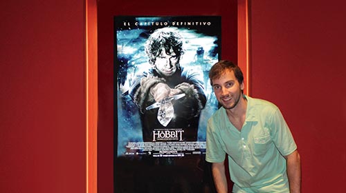 Julián Coutada, egresado de Imagen y Sonido UP, trabajó en<em> El Hobbit</em> en Nueva Zelanda