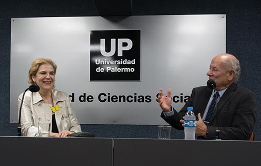 Pilar Rahola disertó sobre las fake news en la Facultad de Ciencias Sociales UP