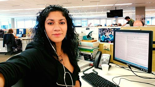 Belkis Icela Martínez Cárcamo, de Honduras, estudió Periodismo UP y trabaja en La Nación