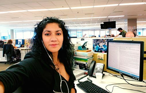 Belkis Icela Martínez Cárcamo, de Honduras, estudió Periodismo UP y trabaja en La Nación