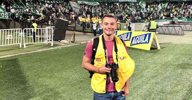 Juan Camilo Bohorquez, periodista deportivo UP, realiza coberturas para la Liga de Fútbol de Tolima