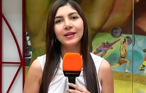 Estefanía Gómez, periodista deportiva UP, trabaja en la señal deportiva colombiana Win Sports