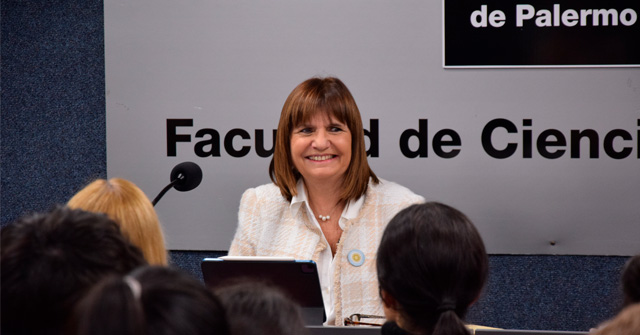 Patricia Bullrich, Ministra de Seguridad de la Nación, en la UP Patricia Bullrich, Ministra de Seguridad de la Nación, en la UP