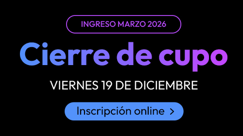 Comenzá tu carrera en marzo