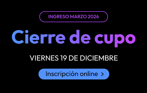 Comenzá tu carrera en marzo