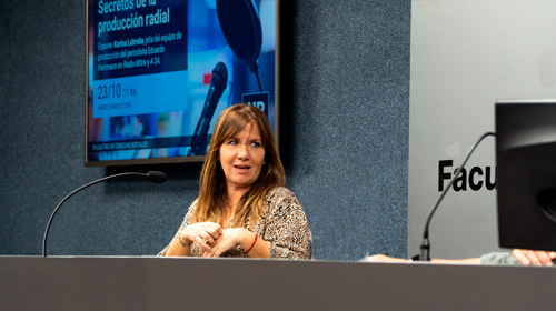 Karina Labraña, productora de Radio Mitre y A24, charló con los estudiantes UP