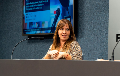 Karina Labraña, productora de Radio Mitre y A24, charló con los estudiantes