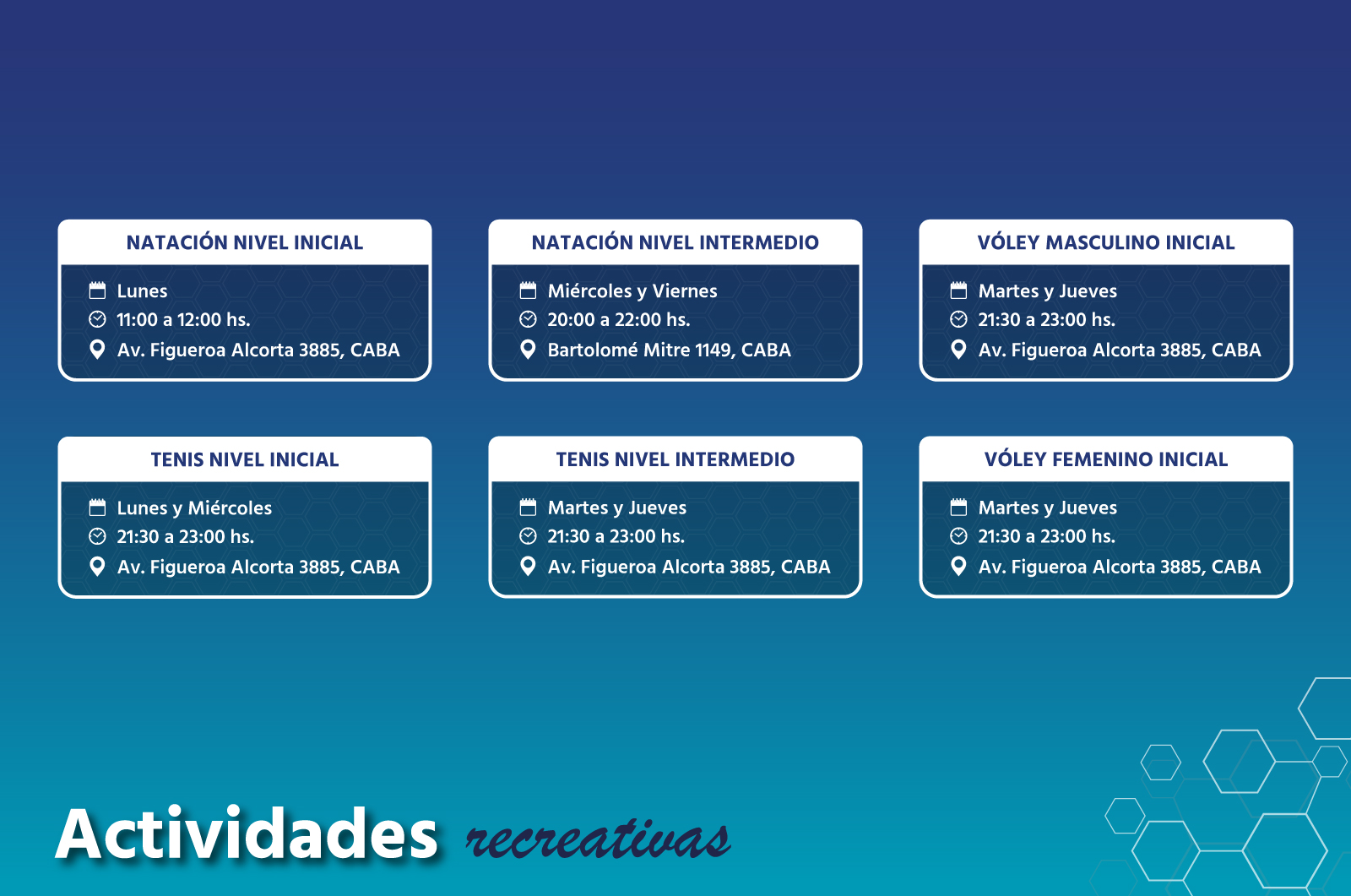 Descubr&iacute; las <strong>actividades competitivas, recreativas y sociales</strong>&nbsp;donde nos encontraremos este <strong>primer cuatrimestre 2026</strong> e inscribite a la oferta que m&aacute;s te guste &iexcl;Segu&iacute; leyendo para conocer m&aacute;s!&nbsp;🎉🏆 