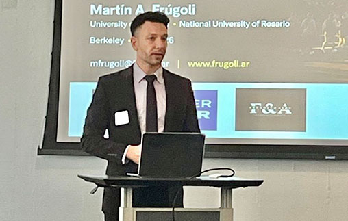 El profesor Martín Frúgoli expuso en la conferencia Organized Crime, Migration, Investments, Trade and Rule of Law en UC Berkeley