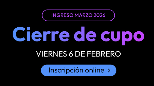 Comenz&aacute; tu carrera en marzo