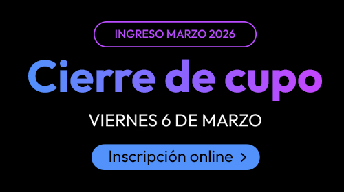 Comenzá tu carrera en marzo