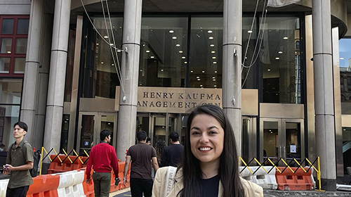 Lizeth Pérez, estudiante MBA UP, realiza un intercambio académico en NYU
