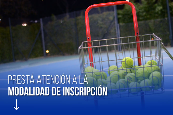 Tenis abierto: ¡Anotate!