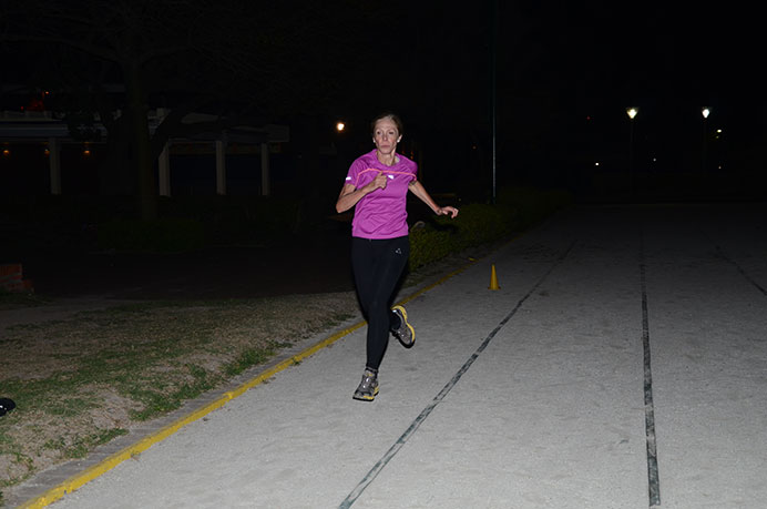 En el marco de un nuevo entrenamiento de Running,  charlamos con Cecilia Arbizu, quien nos contó lo valorables que son las clases al reconocer que están incrementando sus capacidades a la hora de saltar a la pista. 