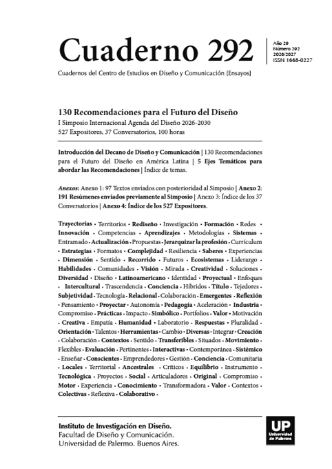 Cuadernos del Centro de Estudios en Dise&ntilde;o y Comunicaci&oacute;n