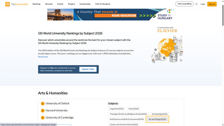 Lista de Arte y Dise&ntilde;o