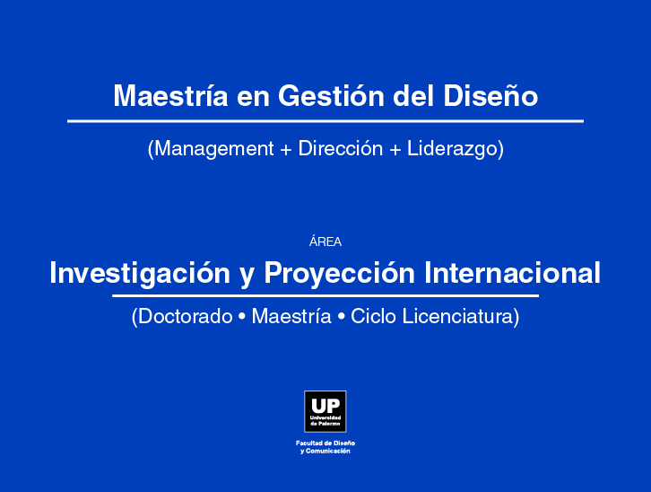 Presentación Visual Maestría en Gestión del Diseño