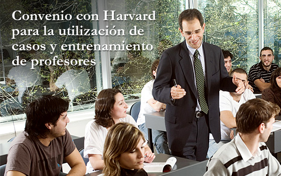 Convenio con Harvard para la utiliazación de casos y entrenamiento de profesores